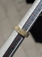 Women's 10kt Gold And Diamonds RRJ Yellow and White Diamonds Ring 8.25