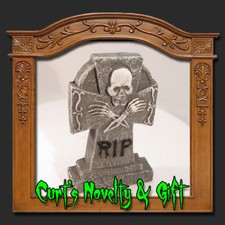 GRAVEYARD TOMBSTONE CELTIC SKELETON Halloween Decor New