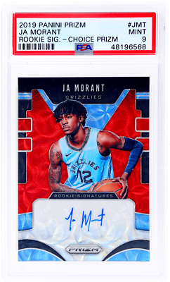 2019 Panini Prizm Ja Morant Rookie Auto Choice Prizm #19 PSA 9 