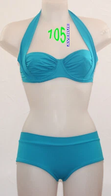 NEUF @@ MAILLOT 2 PIECES BIKINI BANDEAU ARMATURES SHORTY + PAIN DE SUCRE + 1/2 - Photo 1/3