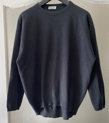 Brunello Cucinelli Oversize Kaschmir Pullover M L Dunkelgrün