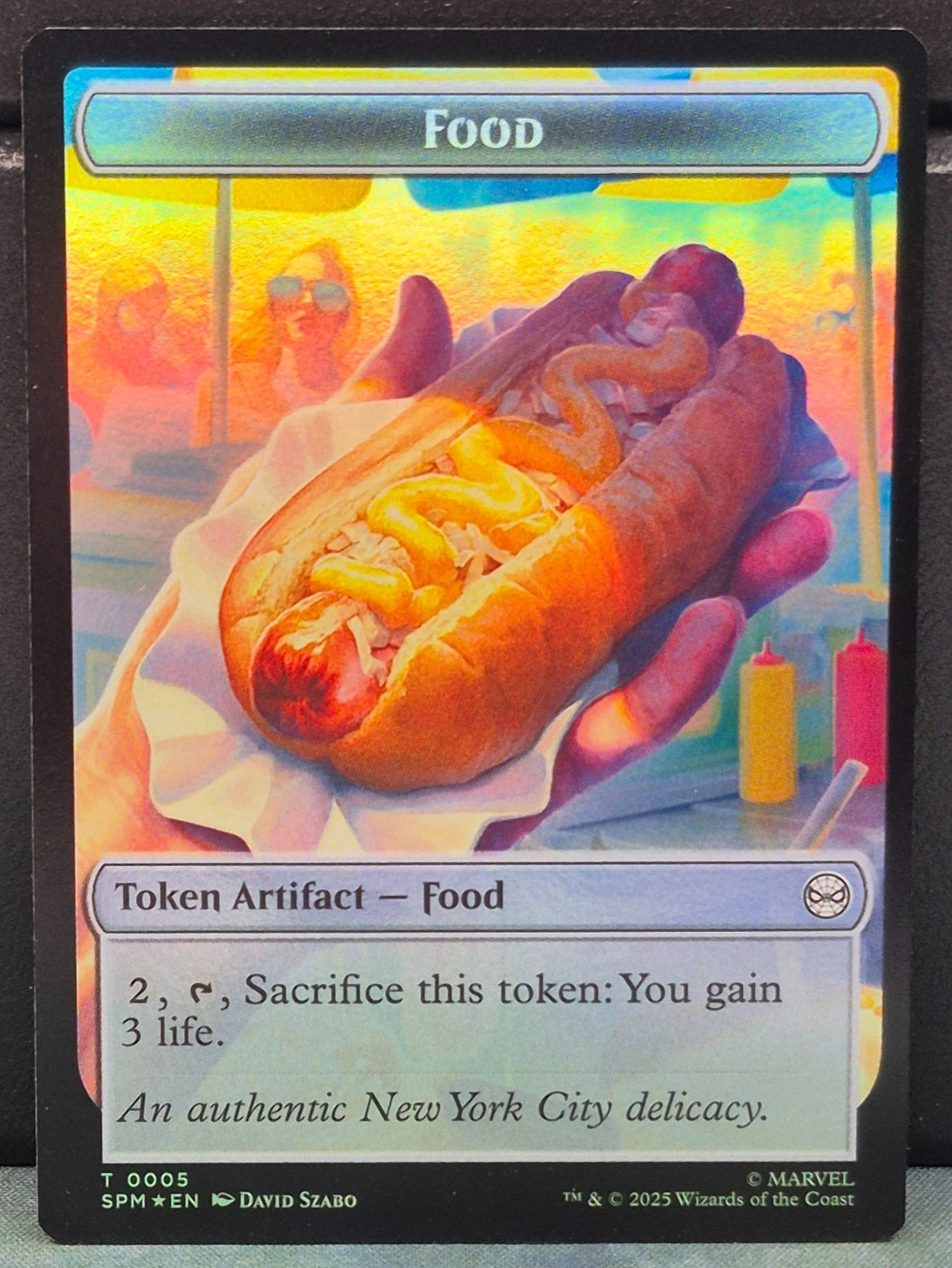 0005 Token Foil Marvel Spider-man Near Mint Card Hot Dog