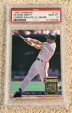 1994 Donruss George Brett #107 Career Salute 21 Years PSA 10