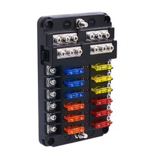 12-Way Blade Box Fuse Block Marine FuseBox Auto Holder 12V Bus Bar 32V Car Kit