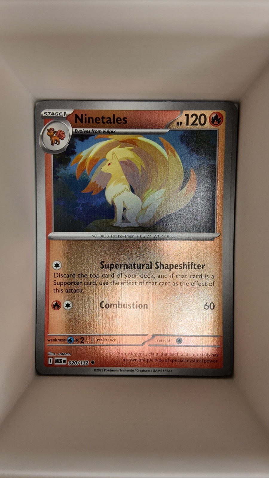 Ninetales 020/132 Reverse Holo POKEMON ME01: Mega Evolution ENG LP