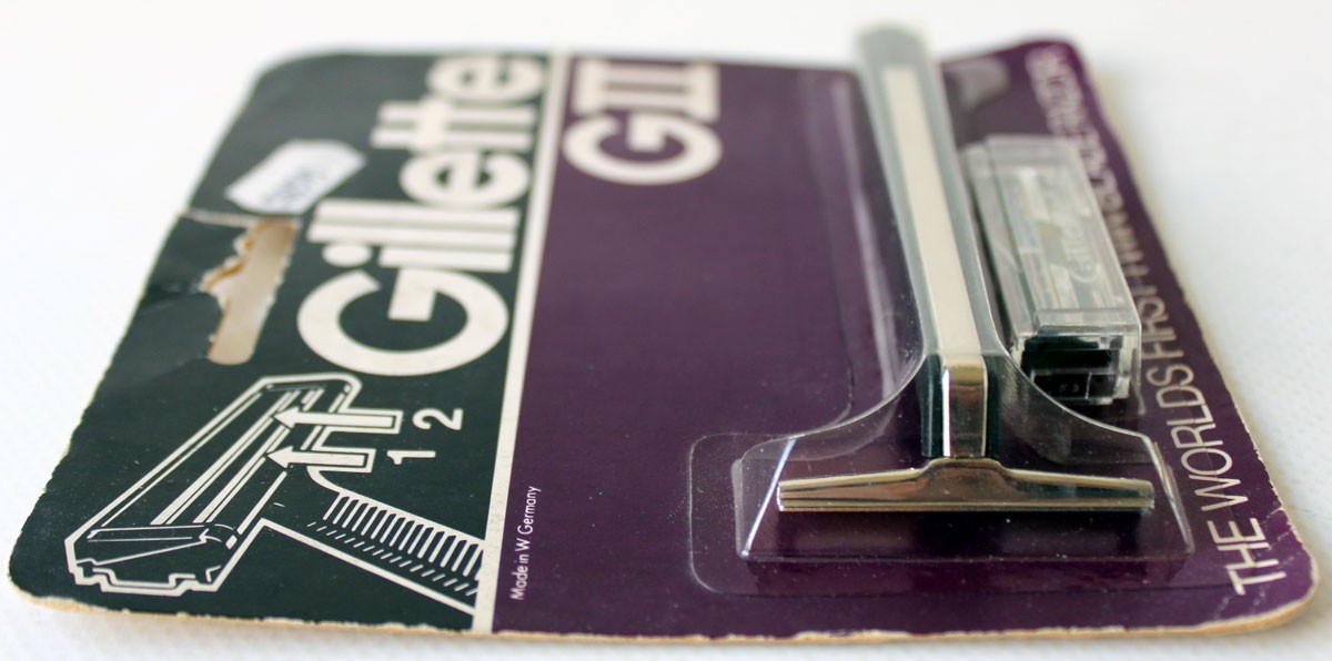 Rare Vintage 80's Gillette Gii Twin Blade Razor West Germany Atra