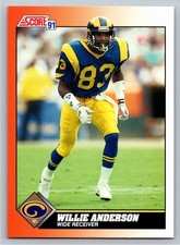1991 Score #425 Willie Flipper Anderson Los Angeles Rams Football Card