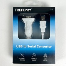 USB to Serial RS-232 Adapter / Converter: Trendnet TU-S9 Sealed, White