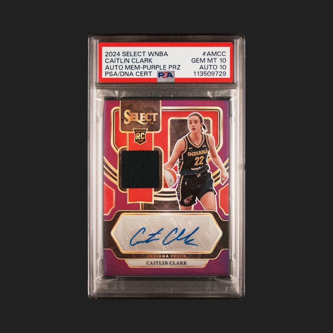 2024 SELECT WNBA Caitlin Clark AUTO MEMORABILIA | PURPLE PRIZM RC 26/99 #AM-CC