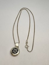 6.4g 925 19” STERLING SILVER LOCKET STAR SPRAY STAMPED FINE JEWELRY NECKLACE