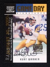 2000 Playoff Momentum Game Day Signatures 45/75 Kurt Warner #GDS25 Auto HOF n8a