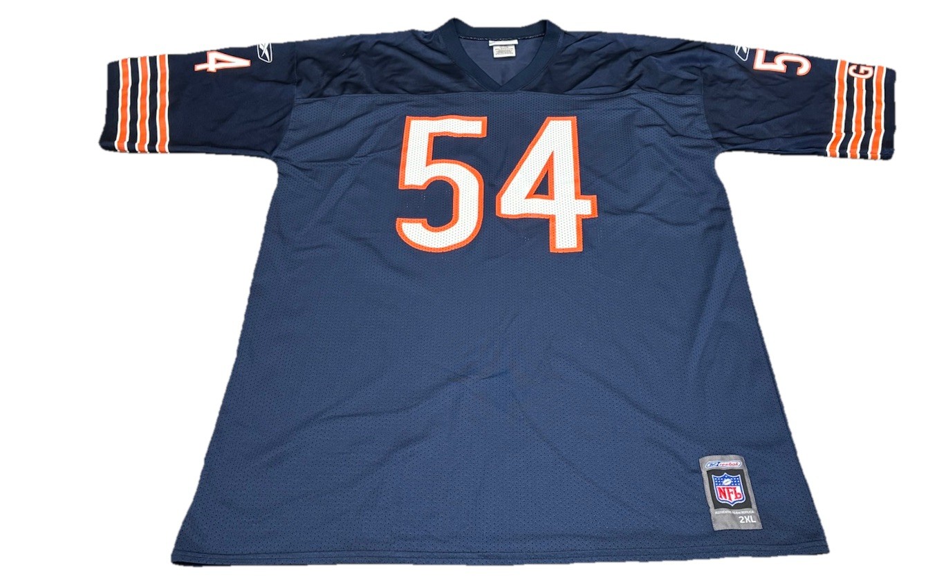 Reebok Men’s NFL Chicago Bears Brian Urlacher #54 Football Jersey Blue  Size 2XL