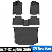 For 2011-2021 Jeep Grand Cherokee Tpe Floor Mats Trunk Cargo Liners Protection