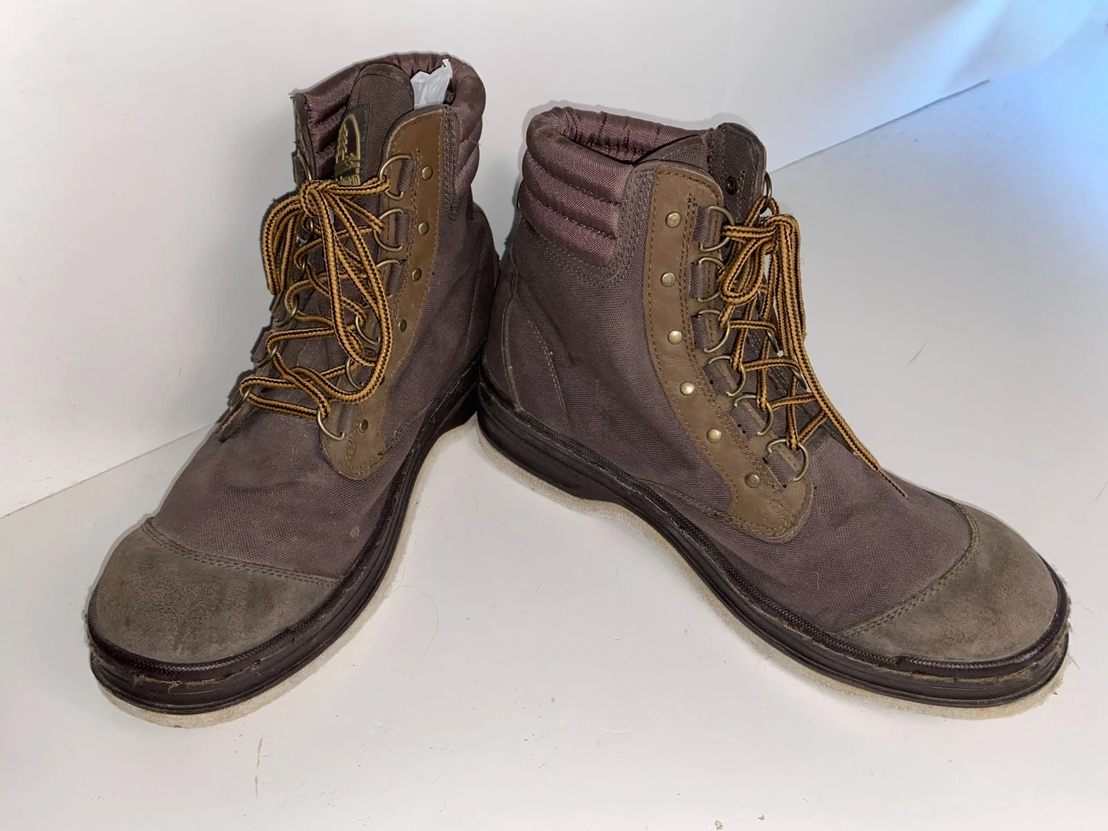 VTG Hodgman Boots M's 14 Lakestream Fly Fishing Canvas Felt Bottoms Fight Club