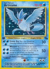 Articuno - 2/62 - Pokemon Fossil 1st Edition Holo Rare Card WOTC MP on eBay