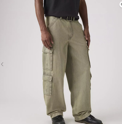 New Levi's 34x32 Men's 578 Baggy Cargo Jeans Steel Cloud Grey | eBay