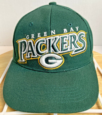 Vintage Green Bay Packers Hat Cap Green Snapback Wool American Needle NFL
