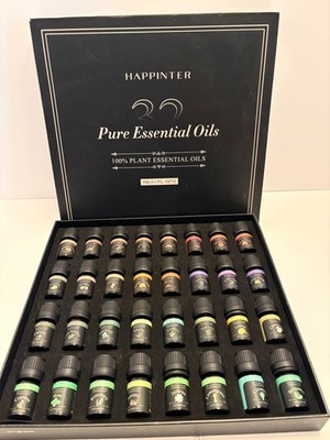 HAPPINTER Organic Essential Oils Set-Top 32 Purest Therapy Grade Used