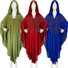 African Abaya Maxi Dress Women Chiffon Moroccan Kaftan Islamic Long Robes Gown