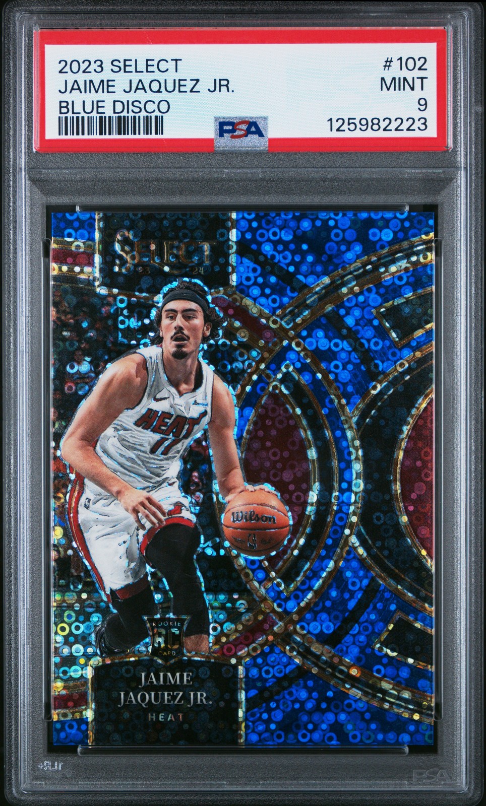 2023 PANINI SELECT BLUE DISCO #102 JAIME JAQUEZ JR. 13/25 PSA 9