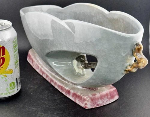 Roseville #1062-12” Gray Artwood Planter In Excellent Mint Condition