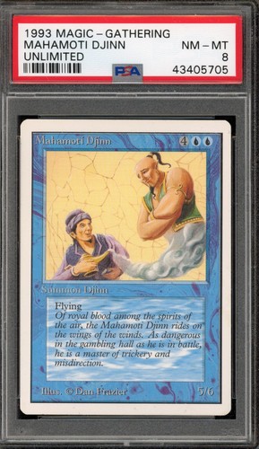 Magic The Gathering Mtg Mahamoti Djinn Unlimited Edition PSA 8