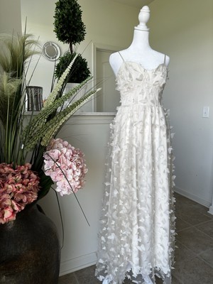 Thirty/Thirty Butterfly Cream White Lace Up Maxi Dress | eBay Thirty/Thirty Butterfly Cream White Lace Up Maxi Dress | eBay