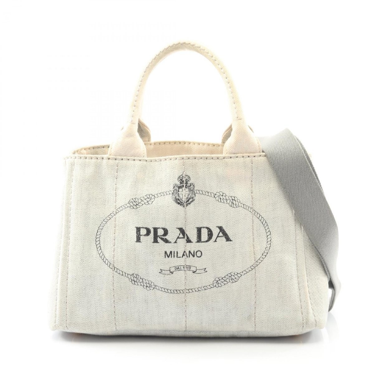 Prada CANAPA Canapa  PRADA Denim Tote Bag Canvas Used Ladies from japan