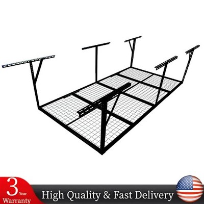 4x8 Overhead Metal Garage Ceiling Storage Rack Adjustable 22 -40  600lb Capacity