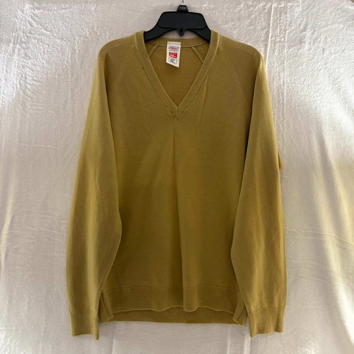 Marks & Spencer, Vintage St Michael Mens Sweater 40 Olive Green V‑neck Made UK Marks & Spencer