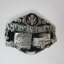 American Trucker Enameled Siskiyou Belt Buckle M-40 Made in USA