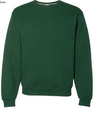 Russell Dri-Power Crewneck Pullover Crew Sweatshirt ADULT small dark green NWT