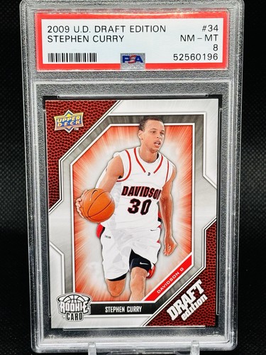2009-10 Upper Deck Draft Edition Stephen Curry #34 Rookie PSA 8 NM-MT Warriors