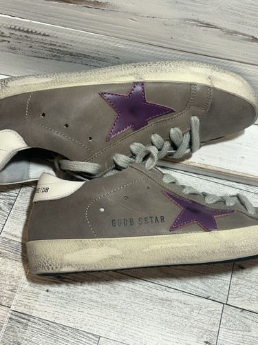 Golden Goose SuperStar Deluxe Sneaker Braun Leder Lila Stern Gr. 37 / 7 Damen - Bild 13 von 13
