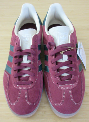 Adidas Men's Gazelle Indoor Suede Shoes Dark Red Green White Size 13 NIB JH5403