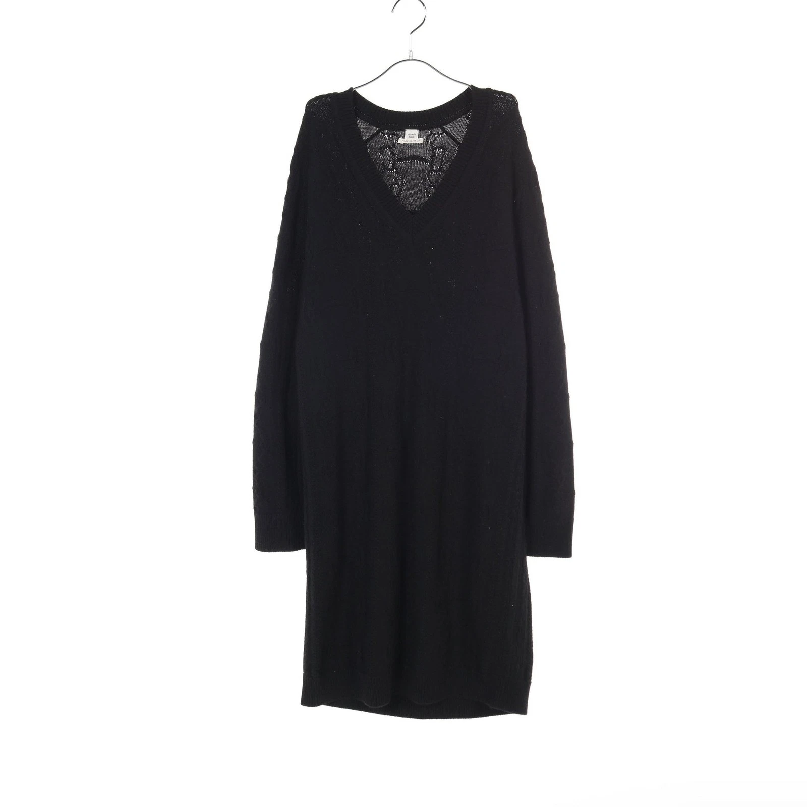 HERMÈS 【Abiti】HERMES Abito in Maglia Scollo a V Lana Cashmere Nero Hermes dal Giappone
