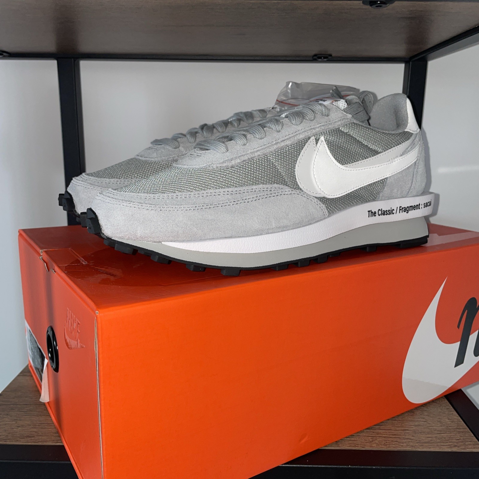 SACAI X NIKE Nike LD Waffle SF x Sacai x Fragment Grey Uomo Taglia 10.5 Nuove 100%.