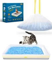 KONE 45 Count Litter Box Liners Drawstring Leak-Proof Thick Durable Bags