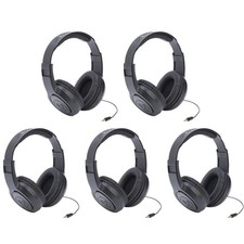 Samson SR350 Over-Ear Stereo Headphones 5-Pack 