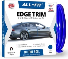 All-Fit Automotive Car Door Edge Protector – Universal DIY Trim to Blue 
