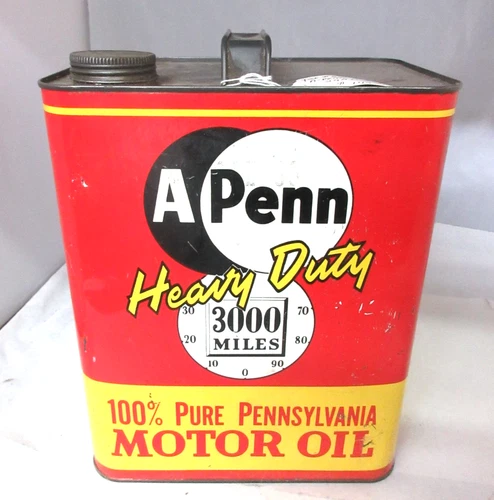 VINTAGE ADVERTISING A PENN  MOTOR  OIL  2 GALLON EMPTY  TIN  806-D