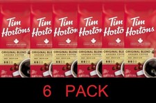 Tim Hortons Original Blend Medium Roast Ground Coffee 12 oz Bag - 6 PACK