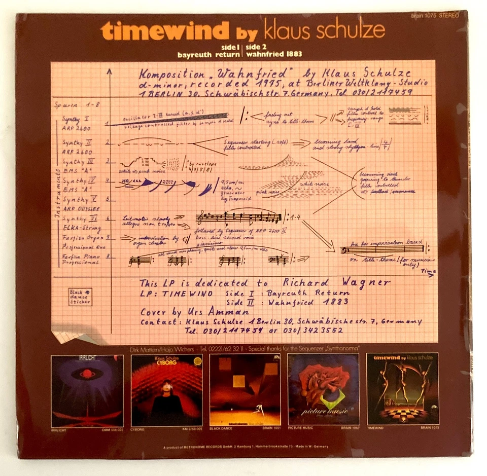 KLAUS SCHULZE – TIMEWIND – E0 - LP 1975 - Photo 2/4
