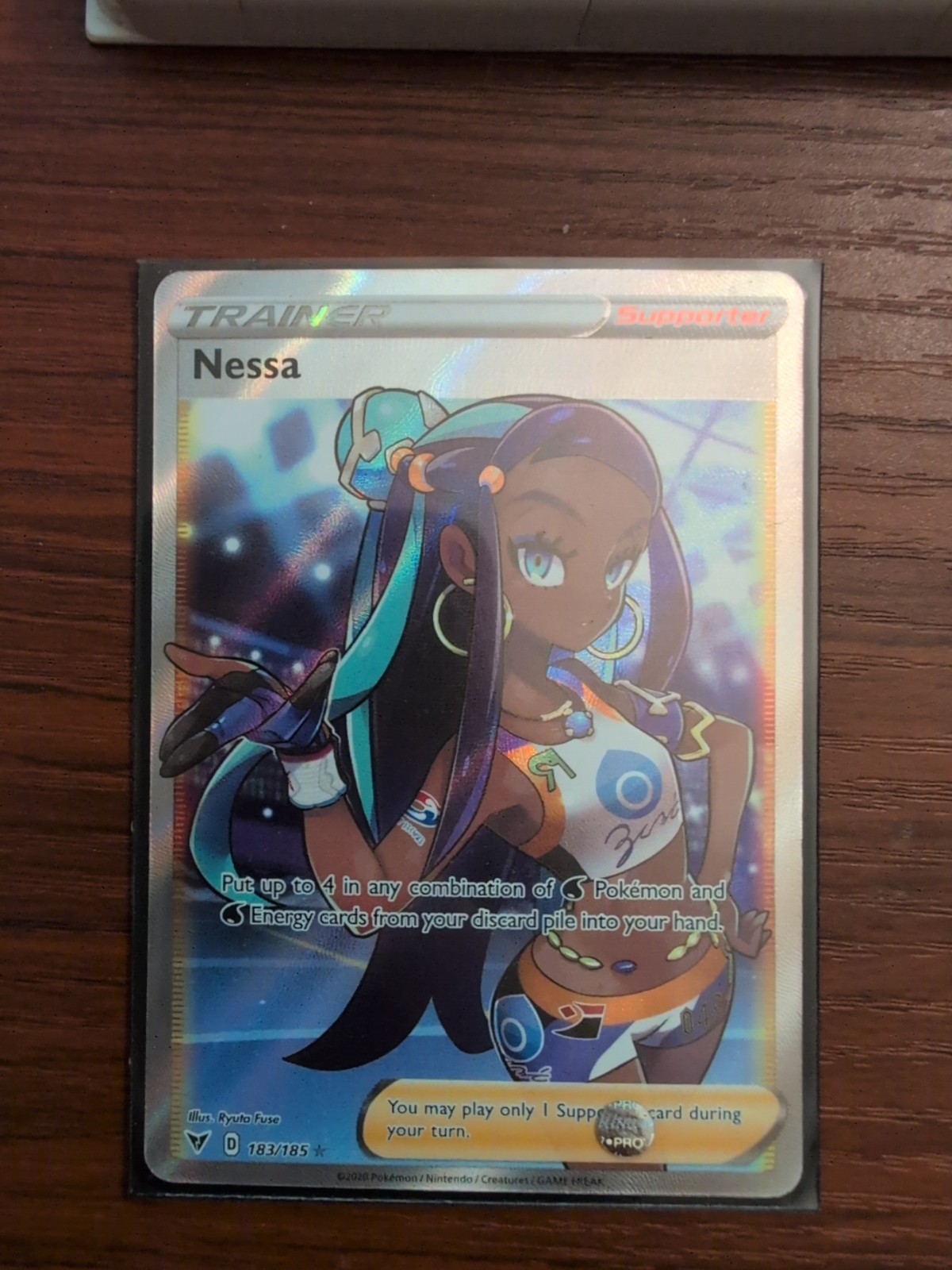 Nessa (Full Art) 183/185 Swsh04: Vivid Voltage Holo Pokemon Card Near Mint