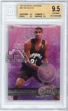 Tim Duncan 1997-98 Skybox Metal Universe Basketball Rookie Card #66 BGS 9.5