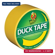 Duck Brand 1304966 Color Duct Tape, Yellow, 1.88 Inches x 20 Yards, 1 Roll