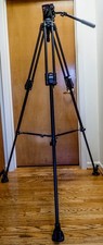 Manfrotto 351MVB2 Video Tripod With 503 Fluid Head, 565 Rubber Shoes,  Case
