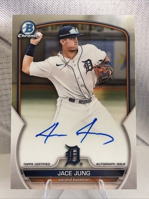 Topps 2022 Bowman Chrome Bowman 1st Jace Jung Auto #CPA-JJ Detroit Tigers