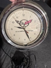 14.25 Chevrolet C5 Corvette Neon Wall Clock- Taxor 29691 Non Working 14.25 Chevrolet C5 Corvette Neon Wall Clock- Taxor 29691 Non Working
