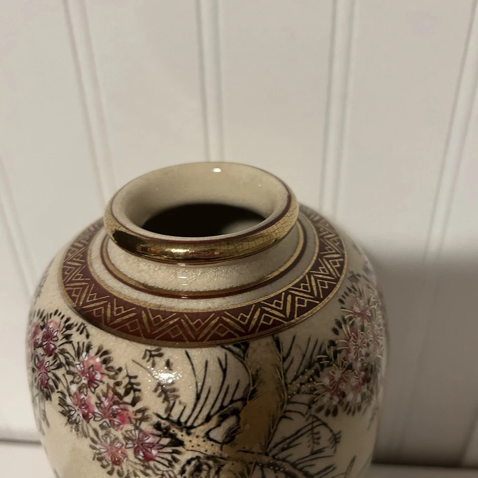 VINTAGE ANDREA BY SADEK PORCELAIN PEACOCK VASES (MADE IN JAPAN) Satsuma Ware - Image 4 of 4